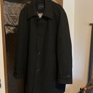 Tommy Hilfiger Men's Black peacoat, overcoat